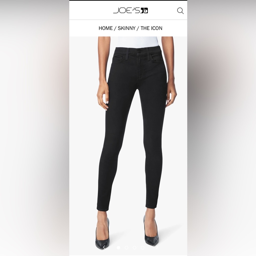 Joes jeans - The icon mid rise skinny.  Faded black.